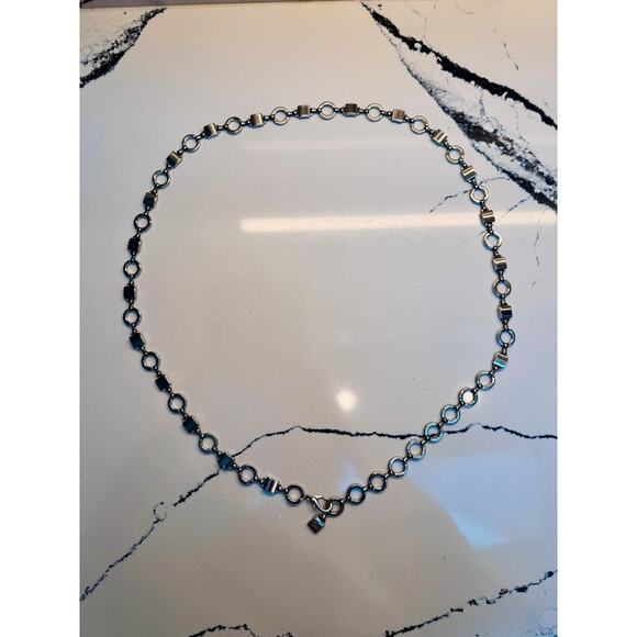Fossil Silver Chain Link Belt Adjustable Toggle Waist Belt